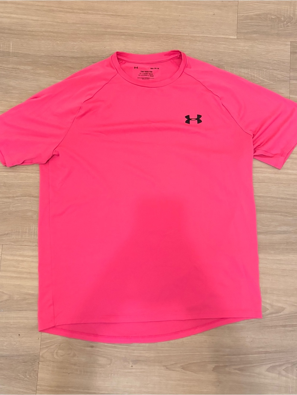 Under Armour Men’s Short Sleeve Performance Tee - Hot Pink with Black Logo